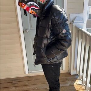 Moncler Shiny Black Puffer Jacket